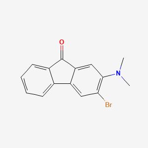 molecular formula C15H12BrNO B13136930 3-Bromo-2-(dimethylamino)-9h-fluoren-9-one CAS No. 6936-22-7