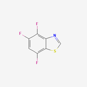 molecular formula C7H2F3NS B13136932 4,5,7-Trifluorobenzo[d]thiazole 