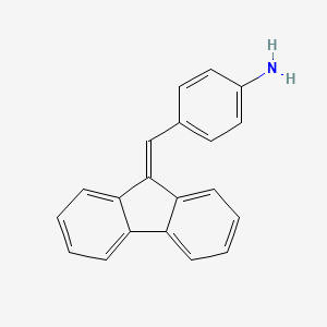 molecular formula C20H15N B13137003 4-((9H-Fluoren-9-ylidene)methyl)aniline CAS No. 6967-16-4