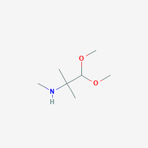 molecular formula C7H17NO2 B13137032 1,1-Dimethoxy-N,2-dimethylpropan-2-amine 