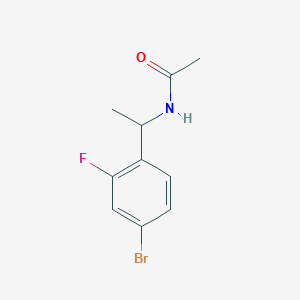 molecular formula C10H11BrFNO B13137047 N-(1-(4-bromo-2-fluorophenyl)ethyl)acetamide 