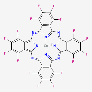 cobalt(2+);5,6,7,8,14,15,16,17,23,24,25,26,32,33,34,35-hexadecafluoro-2,11,20,29,37,39-hexaza-38,40-diazanidanonacyclo[28.6.1.13,10.112,19.121,28.04,9.013,18.022,27.031,36]tetraconta-1,3,5,7,9,11,13(18),14,16,19(39),20,22(27),23,25,28,30(37),31(36),32,34-nonadecaene