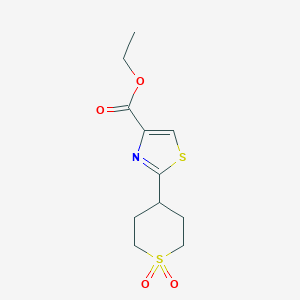 Ethyl 2-(1,1-dioxidotetrahydro-2H-thiopyran-4-yl)thiazole-4-carboxylate