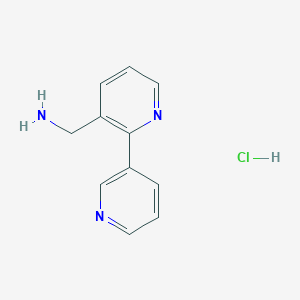 (2-pyridin-3-ylpyridin-3-yl)methanamine;hydrochloride