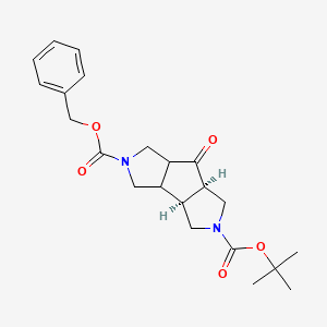 4-O-benzyl 10-O-tert-butyl (1S,8R)-7-oxo-4,10-diazatricyclo[6.3.0.02,6]undecane-4,10-dicarboxylate