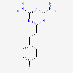 6-[2-(4-Fluorophenyl)ethyl]-1,3,5-triazine-2,4-diamine