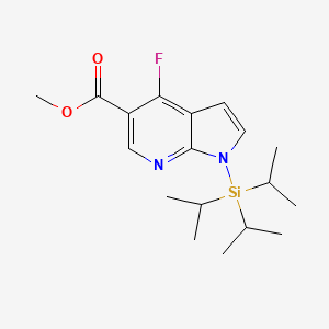 B1313729 Methyl 4-fluoro-1-(triisopropylsilanyl)-7-azaindole-5-carboxylate CAS No. 685513-92-2