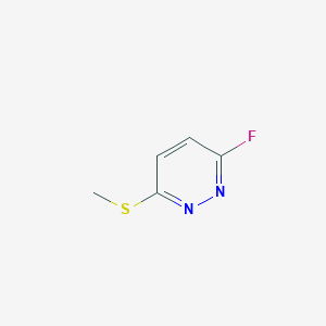 molecular formula C5H5FN2S B13137394 3-Fluoro-6-(methylthio)pyridazine 