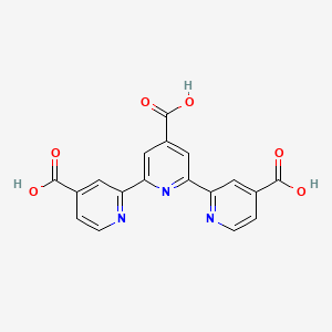 molecular formula C18H11N3O6 B1313751 [2,2':6',2''-Terpyridine]-4,4',4''-tricarboxylic acid CAS No. 216018-58-5