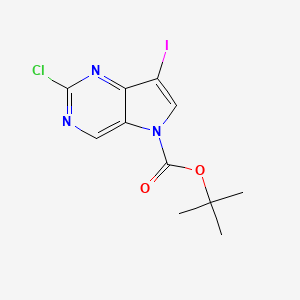 tert-Butyl 2-chloro-7-iodo-5H-pyrrolo[3,2-d]pyrimidine-5-carboxylate