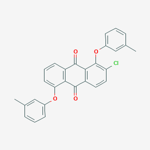 molecular formula C28H19ClO4 B13137627 2-Chloro-1,5-bis(3-methylphenoxy)anthracene-9,10-dione CAS No. 61601-43-2