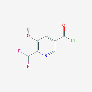 2-(Difluoromethyl)-3-hydroxypyridine-5-carbonyl chloride