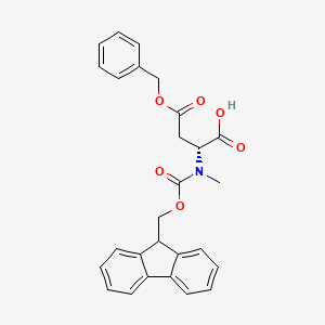 (R)-2-((((9H-Fluoren-9-yl)methoxy)carbonyl)(methyl)amino)-4-(benzyloxy)-4-oxobutanoic acid