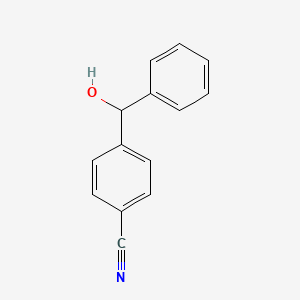 molecular formula C14H11NO B13137660 4-(Hydroxy(phenyl)methyl)benzonitrile CAS No. 13391-47-4