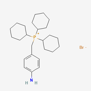 molecular formula C25H41BrNP B13137675 (4-Aminobenzyl)tricyclohexylphosphoniumbromide 