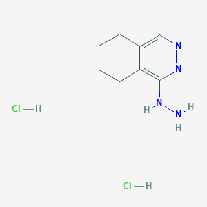 molecular formula C8H14Cl2N4 B13137687 1-Hydrazinyl-5,6,7,8-tetrahydrophthalazinedihydrochloride 