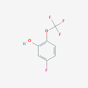 molecular formula C7H4F4O2 B13137707 5-Fluoro-2-(trifluoromethoxy)phenol 