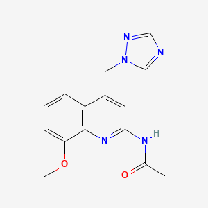 N-(4-((1H-1,2,4-Triazol-1-yl)methyl)-8-methoxyquinolin-2-yl)acetamide