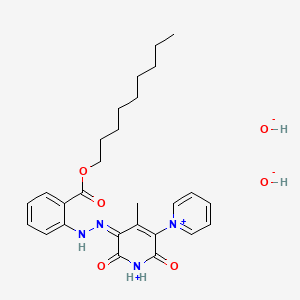 nonyl 2-[(2Z)-2-(4-methyl-2,6-dioxo-5-pyridin-1-ium-1-ylpyridin-1-ium-3-ylidene)hydrazinyl]benzoate;dihydroxide