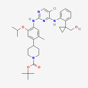 Tert-butyl 4-(4-(5-chloro-4-(2-(1-(hydroxymethyl)cyclopropyl)phenylamino)pyrimidin-2-ylamino)-5-isopropoxy-2-methylphenyl)piperidine-1-carboxylate