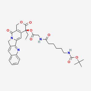 [(19S)-19-ethyl-14,18-dioxo-17-oxa-3,13-diazapentacyclo[11.8.0.02,11.04,9.015,20]henicosa-1(21),2,4,6,8,10,15(20)-heptaen-19-yl] 2-[6-[(2-methylpropan-2-yl)oxycarbonylamino]hexanoylamino]acetate