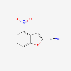 molecular formula C9H4N2O3 B13138123 4-Nitrobenzofuran-2-carbonitrile 