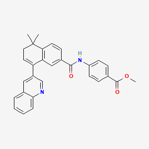 methyl 4-[(5,5-dimethyl-8-quinolin-3-yl-6H-naphthalene-2-carbonyl)amino]benzoate