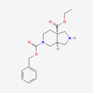 1H-Pyrrolo[3,4-c]pyridine-5,7a-dicarboxylicacid,hexahydro-,7a-ethyl5-(phenylmethyl)ester,(3aS,7aS)-