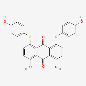 1,8-Dihydroxy-4,5-bis[(4-hydroxyphenyl)sulfanyl]anthracene-9,10-dione