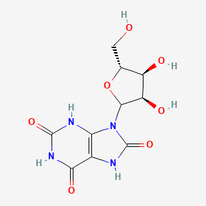 9-((3R,4S,5R)-3,4-Dihydroxy-5-(hydroxymethyl)tetrahydrofuran-2-yl)-1H-purine-2,6,8(3H,7H,9H)-trione