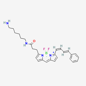 N-(6-aminohexyl)-3-[2,2-difluoro-12-[(1Z,3E)-4-phenylbuta-1,3-dienyl]-3-aza-1-azonia-2-boranuidatricyclo[7.3.0.03,7]dodeca-1(12),4,6,8,10-pentaen-4-yl]propanamide