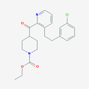 molecular formula C22H25ClN2O3 B131388 4-[[3-[2-(3-Chlorophenyl)ethyl]-2-pyridinyl]carbonyl]-1-piperidinecarboxylic AcidEthyl Ester CAS No. 107256-32-6