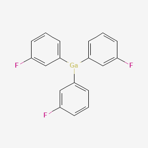 molecular formula C18H12F3Ga B13138841 Tris(3-fluorophenyl)gallane CAS No. 58448-13-8