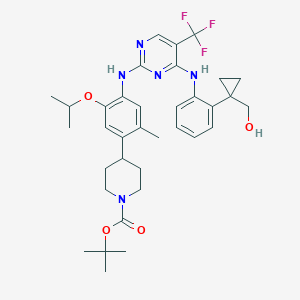 Tert-butyl 4-(4-(4-(2-(1-(hydroxymethyl)cyclopropyl)phenylamino)-5-(trifluoromethyl)pyrimidin-2-ylamino)-5-isopropoxy-2-methylphenyl)piperidine-1-carboxylate