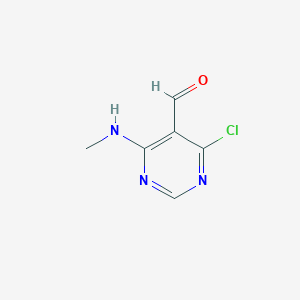 molecular formula C6H6ClN3O B1313896 4-氯-6-(甲基氨基)嘧啶-5-甲醛 CAS No. 14160-94-2