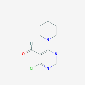 molecular formula C10H12ClN3O B1313897 4-氯-6-(哌啶-1-基)嘧啶-5-甲醛 CAS No. 54503-93-4