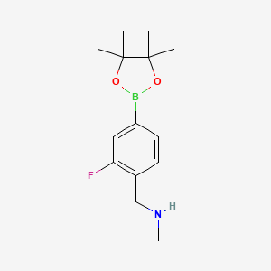 1-(2-Fluoro-4-(4,4,5,5-tetramethyl-1,3,2-dioxaborolan-2-yl)phenyl)-N-methylmethanamine