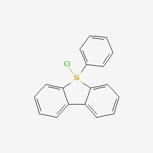 molecular formula C18H13ClSi B13139233 9-Chloro-9-phenyl-9-silafluorene 