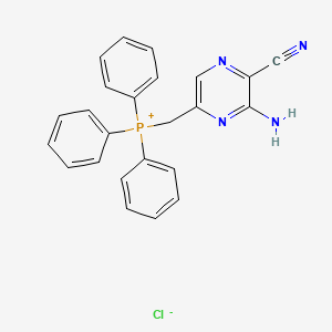 ((6-Amino-5-cyanopyrazin-2-yl)methyl)(triphenyl)phosphonium chloride