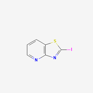 molecular formula C6H3IN2S B13139256 2-Iodothiazolo[4,5-b]pyridine 