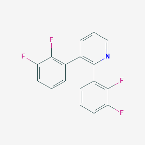 molecular formula C17H9F4N B13139363 2,3-Bis(2,3-difluorophenyl)pyridine 