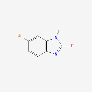 molecular formula C7H4BrFN2 B13139505 6-Bromo-2-fluoro-1H-benzo[d]imidazole 