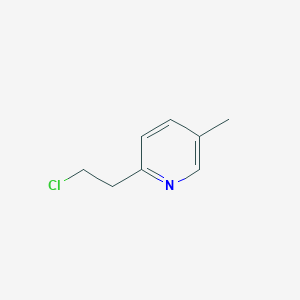 molecular formula C8H10ClN B13139580 2-(2-Chloroethyl)-5-methylpyridine 