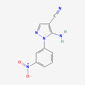 molecular formula C10H7N5O2 B1313959 5-氨基-1-(3-硝基苯基)-1H-吡唑-4-碳腈 CAS No. 65973-70-8