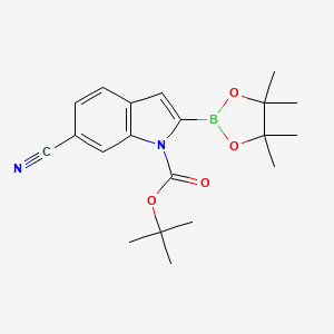 Tert-butyl 6-cyano-2-(4,4,5,5-tetramethyl-1,3,2-dioxaborolan-2-yl)indole-1-carboxylate