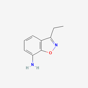 molecular formula C9H10N2O B13139837 3-Ethylbenzo[d]isoxazol-7-amine 