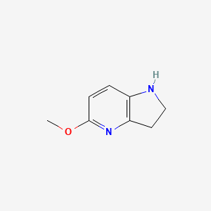 molecular formula C8H10N2O B13139848 5-Methoxy-2,3-dihydro-1H-pyrrolo[3,2-B]pyridine 