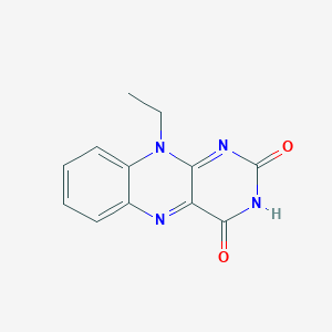 molecular formula C12H10N4O2 B13139906 10-ethylbenzo[g]pteridine-2,4(3H,10H)-dione CAS No. 32561-90-3