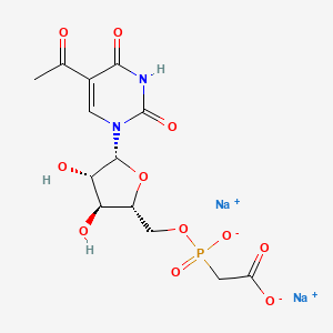 Sodium 2-((((2R,3S,4S,5R)-5-(5-acetyl-2,4-dioxo-3,4-dihydropyrimidin-1(2H)-yl)-3,4-dihydroxytetrahydrofuran-2-yl)methoxy)oxidophosphoryl)acetate