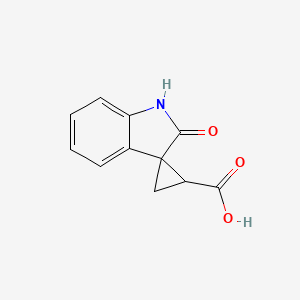 molecular formula C11H9NO3 B1314006 2'-氧代螺[环丙烷-1,3'-吲哚]-2-羧酸 CAS No. 67503-08-6